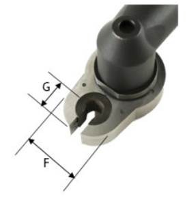 閉口外座各部位尺寸G-F クローズドアウターシート各部寸法GF