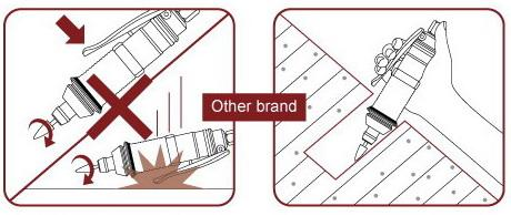 オペレーターが使用する際の火花 図 5